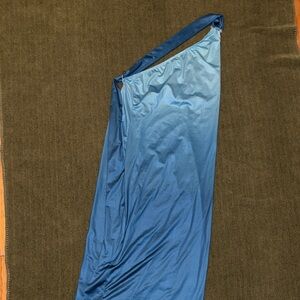 Elegant Blue One-Shoulder Dress